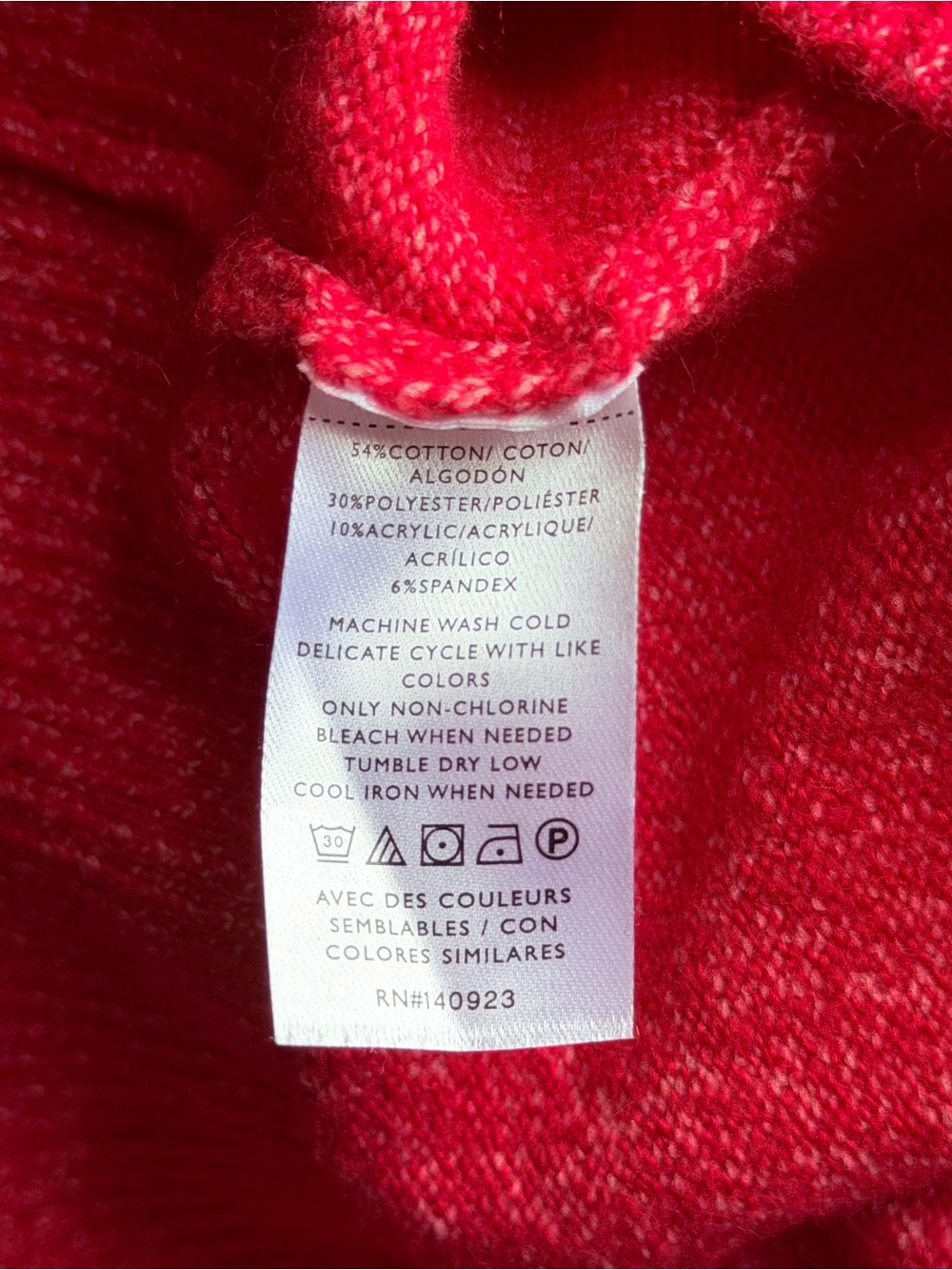 LOFT Outlet Red Embellished Shoulder Sweater Rhinestone Floral Crewneck Large - Picture 6 of 10